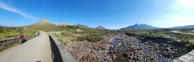 A panoramic view of the Cuillins