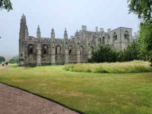Side view of the Abbey ruins