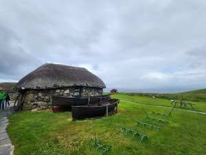 A single croft house overlooking a moor