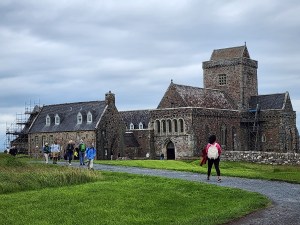 View of Iona Abbey in Scotland
