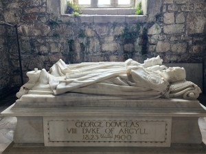 A stone burial crypt of the Duke and Duchess of Argyll