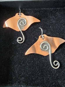 Manta ray earrings
